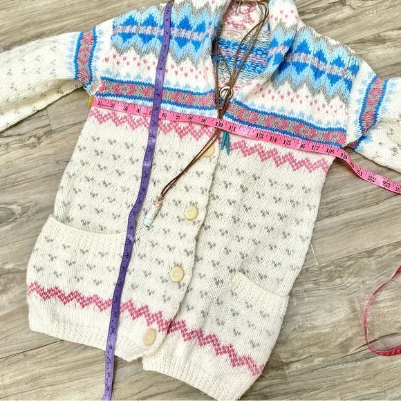 SOLD⭐️RARE Artisan HANDCRAFTED granny sweater-Navajo/NORDIC/Aztec/Pendleton vibe - Picture 16 of 16
